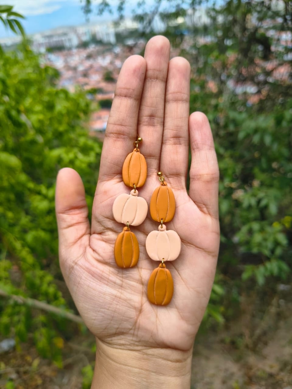 Pendientes Triple de Calabaza