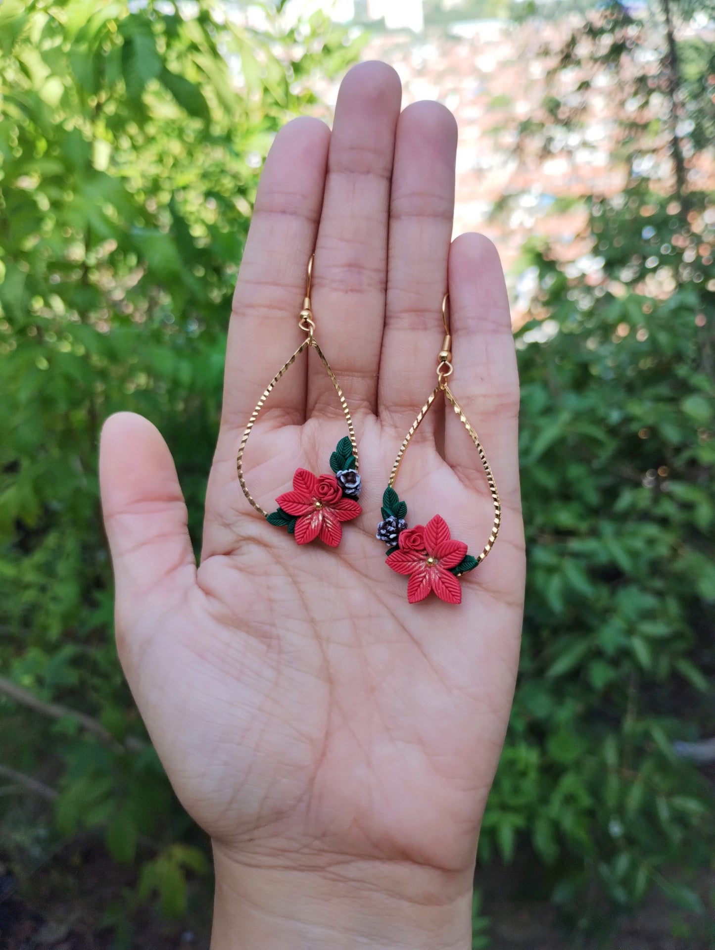 Pendientes Gota Navideña