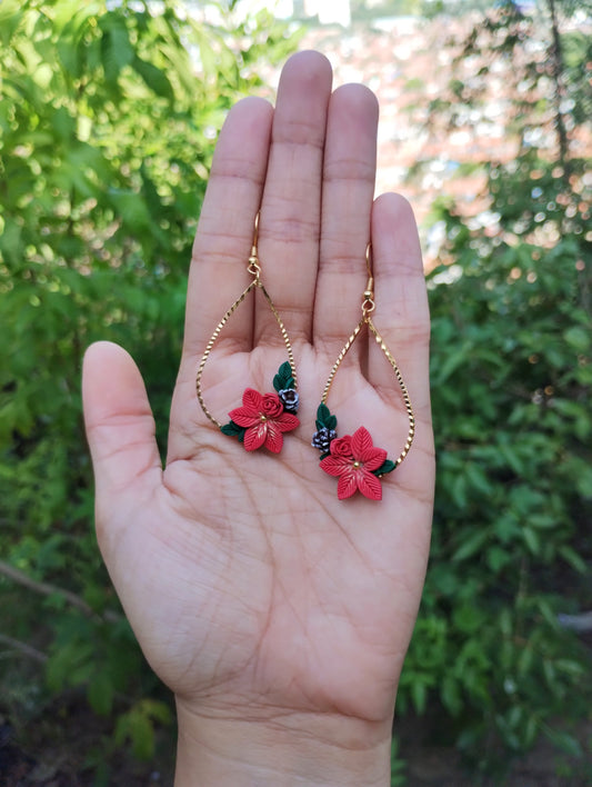 Pendientes Gota Navideña